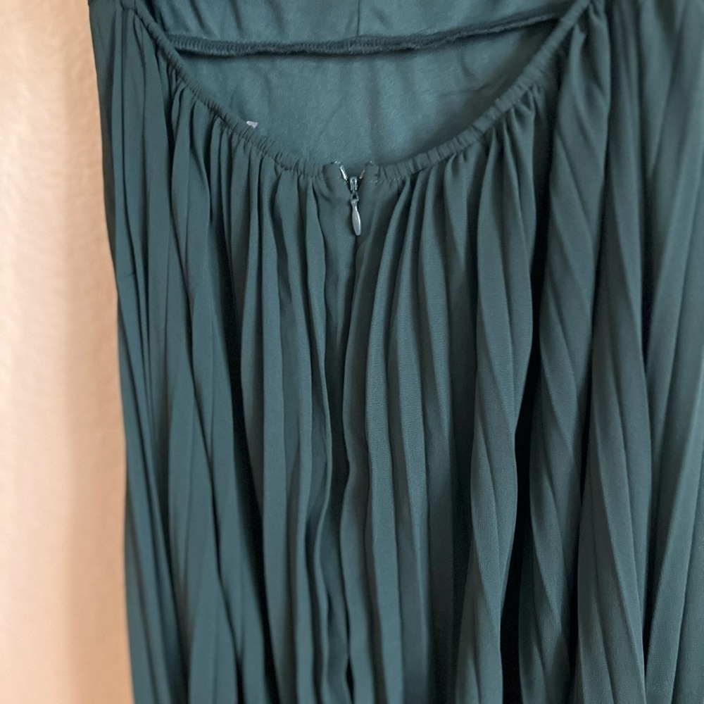 Lulu's Dark Teal Pleated Maxi Dress with Strappy Back - Picture 7 of 7